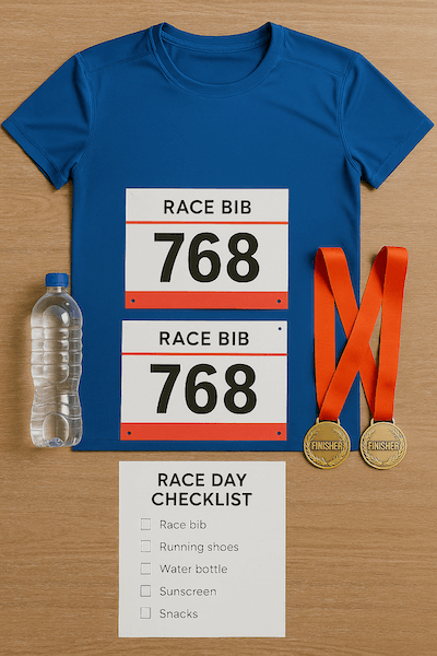 racers supplies on a wood table