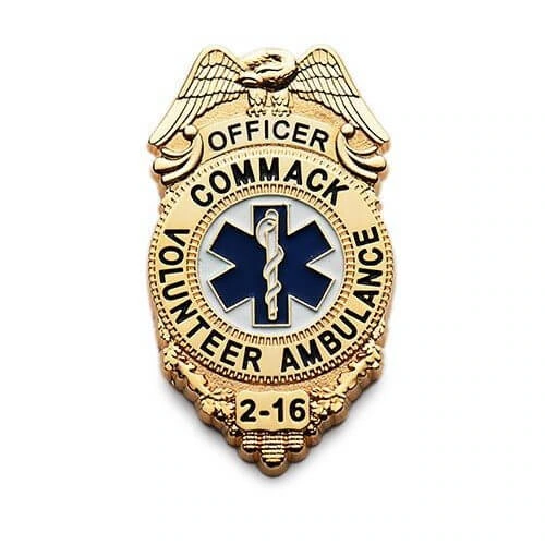 gold police pin