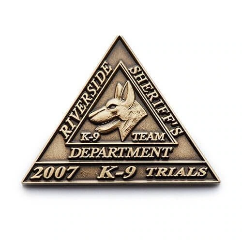 k-9 unit gold custom pin