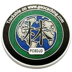 trackable on geocaching.com coin