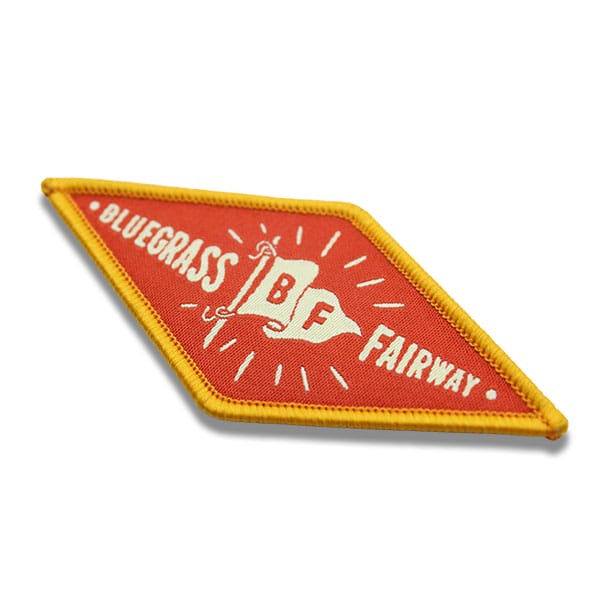 orange and yellow fairway woven patch